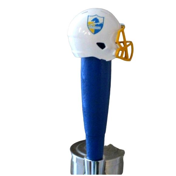 NFL Chargers Beer Tap Handle Throwback Football Helmet Kegerator Wood San Diego - Picture 1 of 4